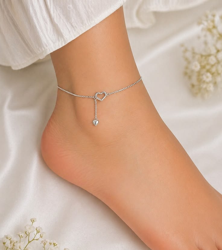 Heart Charm Anklet