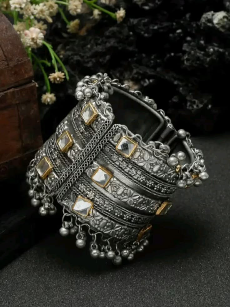 Oxidised Cuff Bracelet