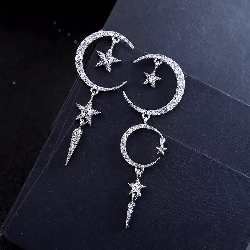 Crescent Moon Studs