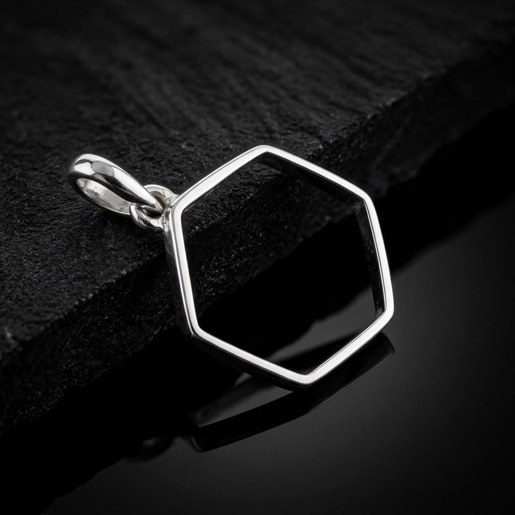 Geometric Hexagon Pendant